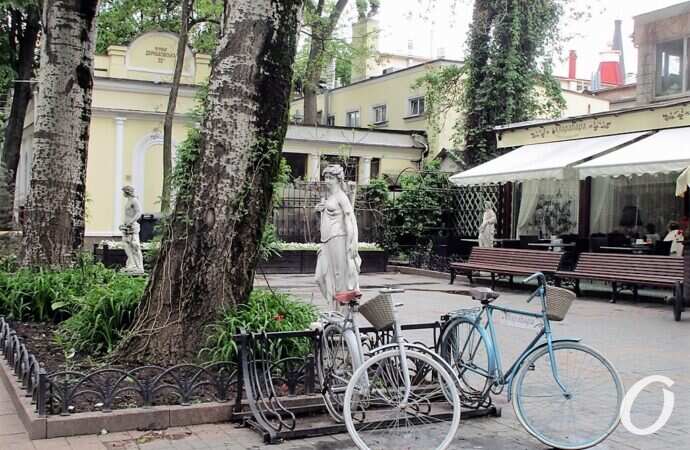 Горсад в мае, велосипед