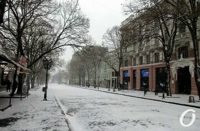 Снег в Одессе 24 декабря13