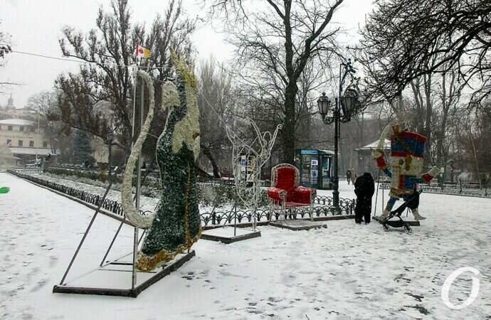 Снег в Одессе 24 декабря17