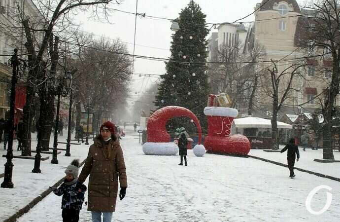 Снег в Одессе 24 декабря19
