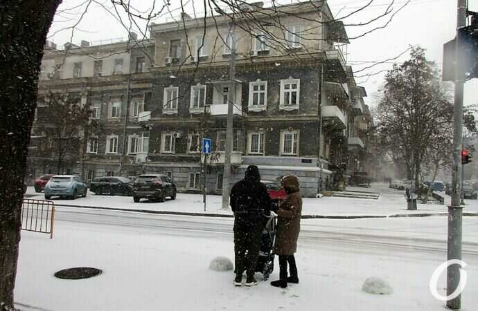 Снег в Одессе 24 декабря2