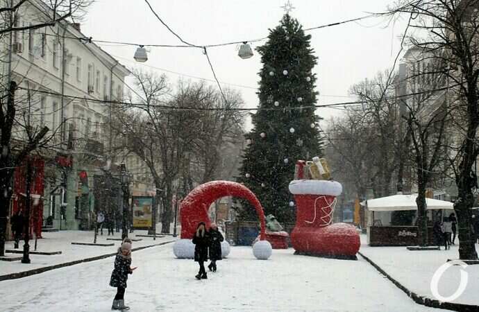 Снег в Одессе 24 декабря21