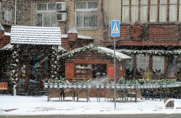 Снег в Одессе 24 декабря22