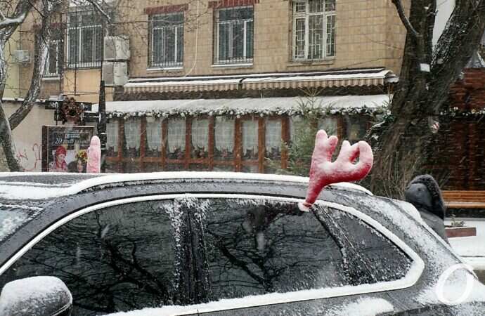 Снег в Одессе 24 декабря23