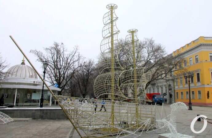 Одесса предновогодняя, корабль