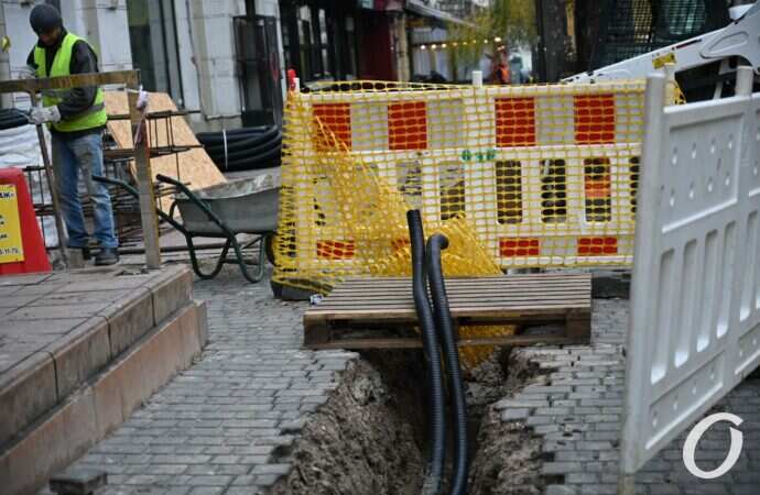 Прокладка кабеля на Екатерининской