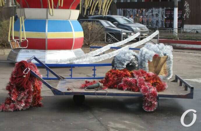 в парке Шевченко установили новогоднюю елку