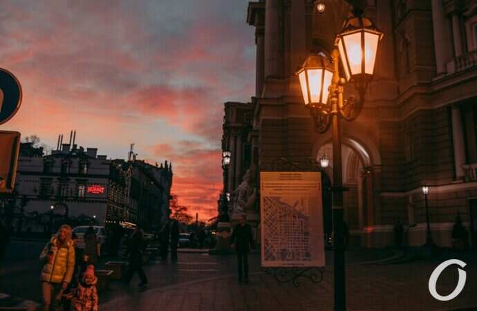 Закат в центре Оде2ссы