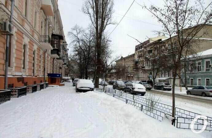 Январь в центре Одессы