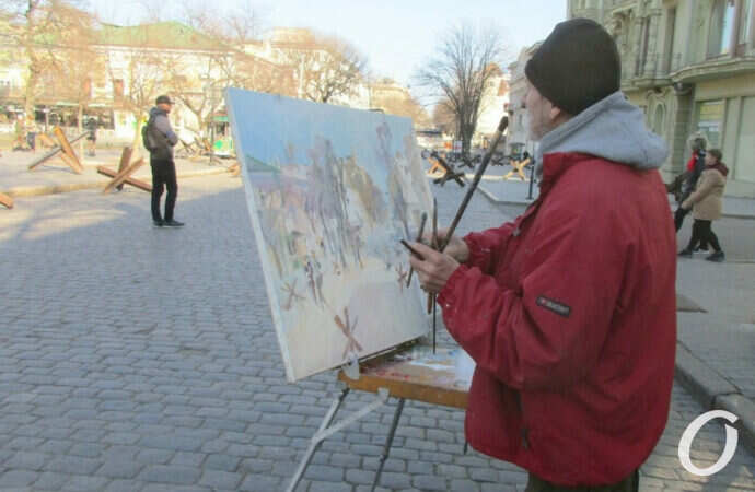Що малює художник на самій одеській вулиці (фотофакт)