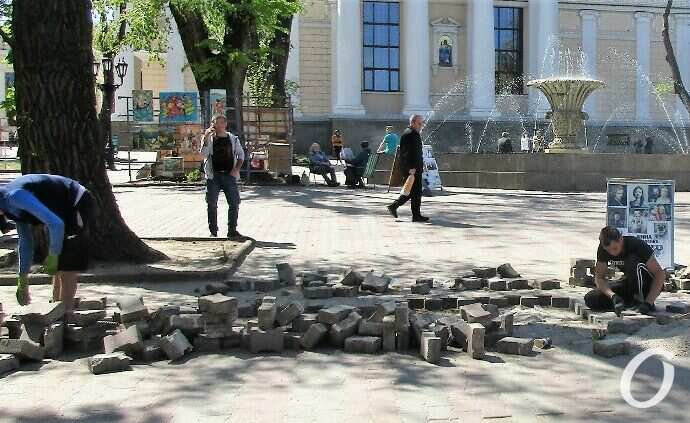 укладка плитки на Соборке