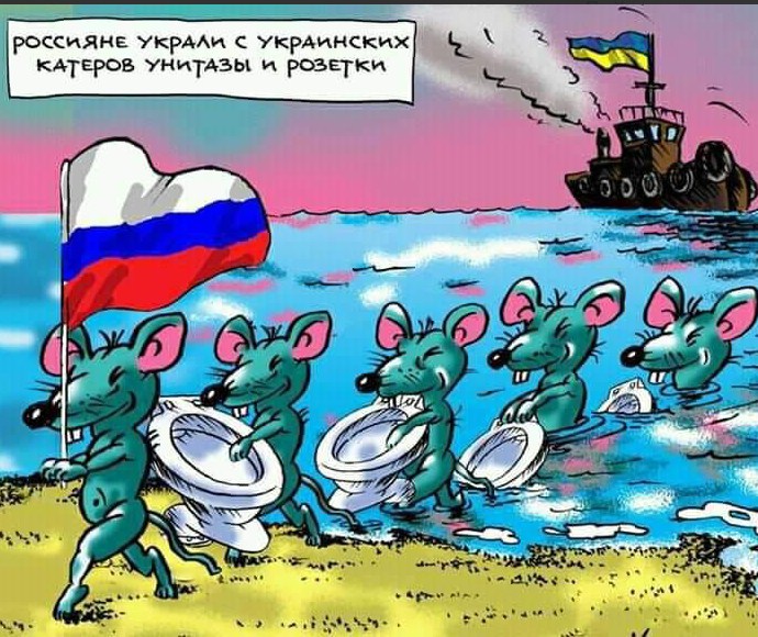 русская армия и унитазы - карикатура