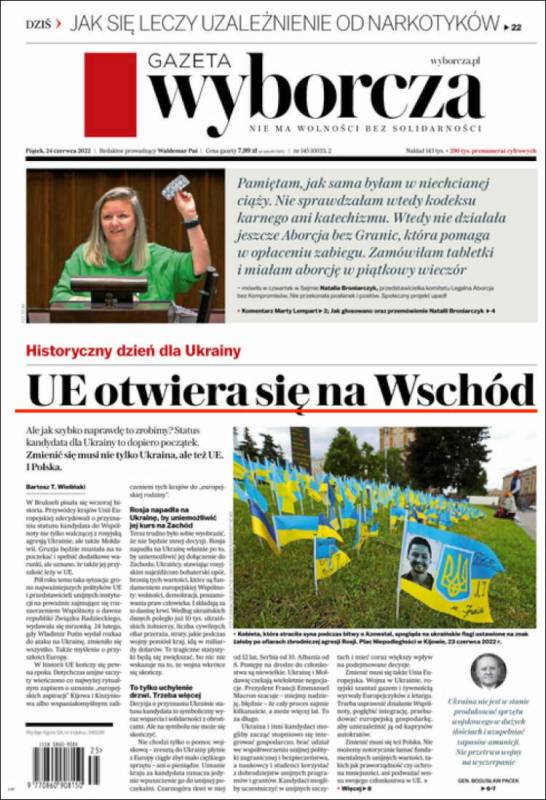 Україна на перших шпальтах світових ЗМІ, Польща