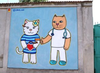 Патриотические котики Одессы: на Слободке появился мурал в честь доноров (фото)