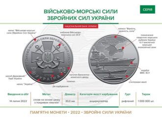 Нацбанк выпустил новую монету, посвященную ВМС Украины