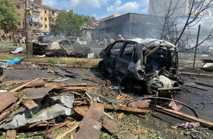 разрушения в Виннице после ракетного удара