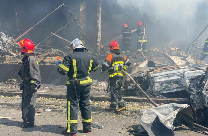 разрушения в Виннице после ракетного удара