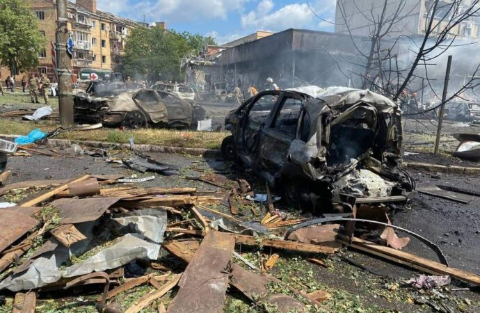 разрушения в Виннице после ракетного удара