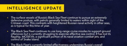 Угроза Одессе со стороны моря в большой степени нейтрализована — британская разведка