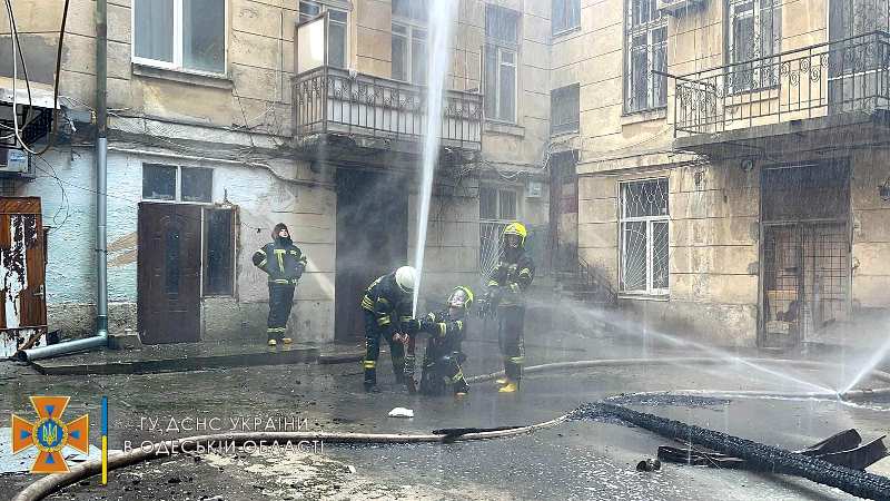 пожар на Екатерининской в Одессе6