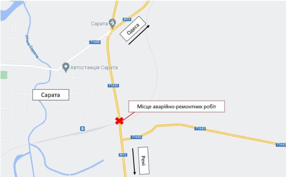 ДТП на трассе Одесса-Рени, схема