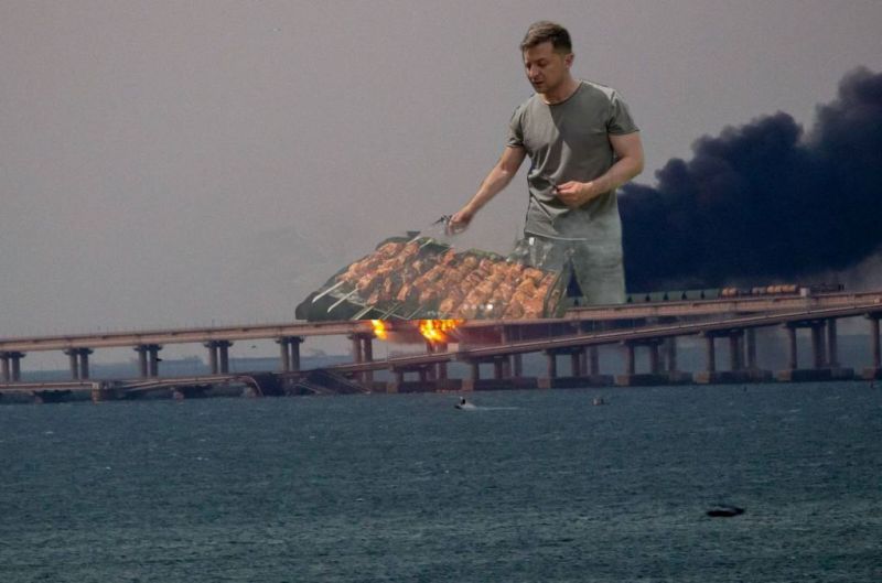 Мемы про Крымский мост, Зеленский и шашлык