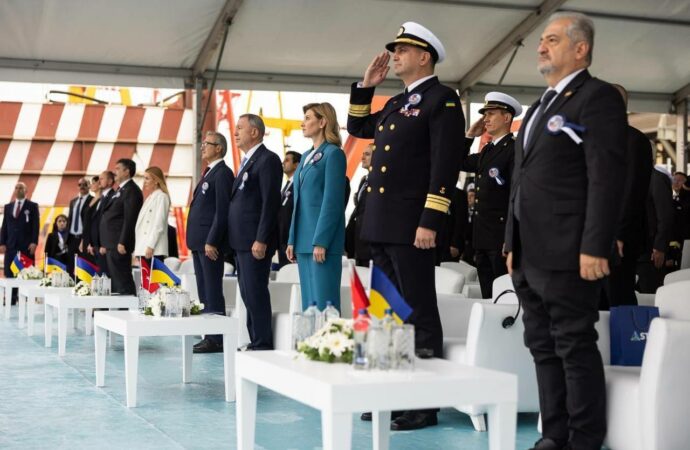 В Турции спустили на воду первый украинский корвет