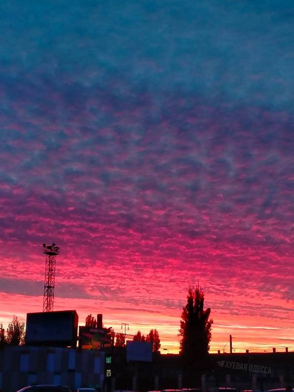 Ноябрьский закат, Одесская область