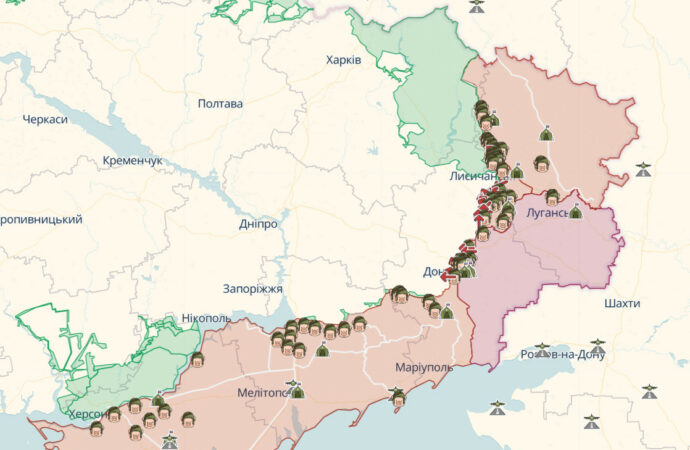 Карта оккупированных территорий Украины DeepState