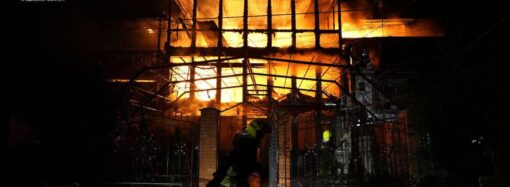 Сильна пожежа під Одесою знищила три будинки (фоторепортаж)