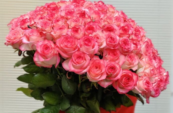 Букет из 101 розы – шикарный подарок от ViaFlor, который запомнится на долгие годы