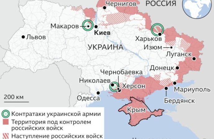 Контратака Украины в марте 2022