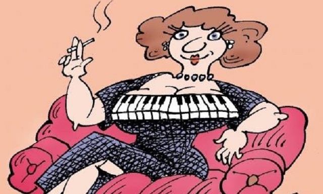 Карикатура піаніно