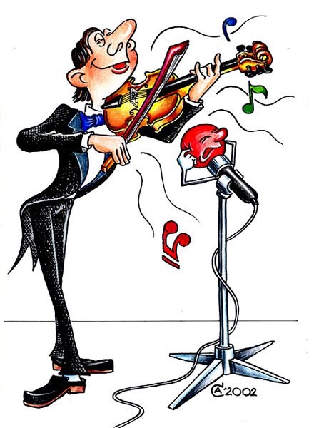карикатура про скрипача