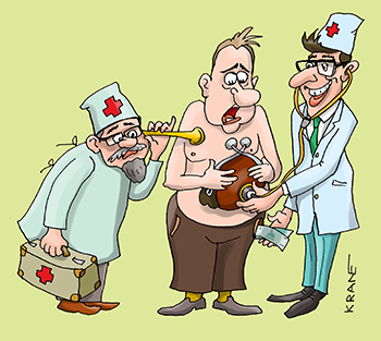 карикатура про безкоштовну медицину