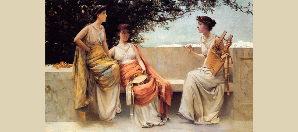 картина с древнегреческими женщинами