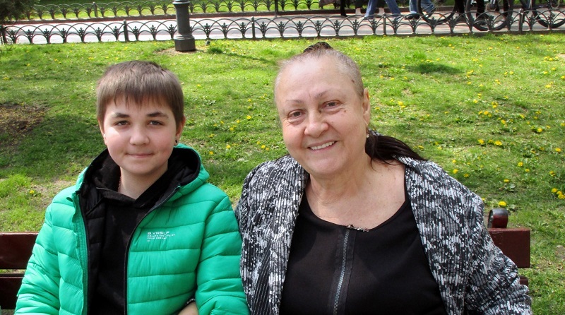 Елена Карачевская с внуком