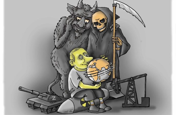 автор карикатуры — ViktorHolub. ТРІЙЦЯ