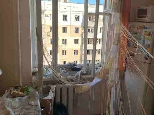 Последствия атаки дронами в Одессе