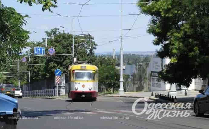 Одесса, спуск Маринеско, трамвай
