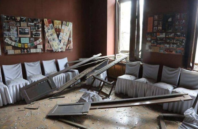 Дом ученых в Одессе после обстрела11