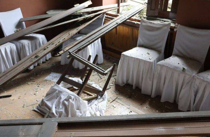 Дом ученых в Одессе после обстрела12