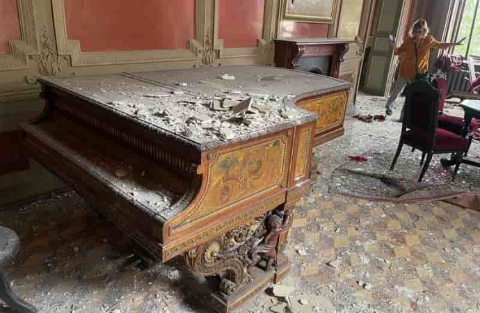 Одесский Дом ученых после ракетной атаки