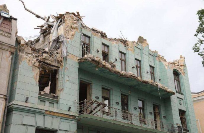 Исторический центр Одессы после обстрела2