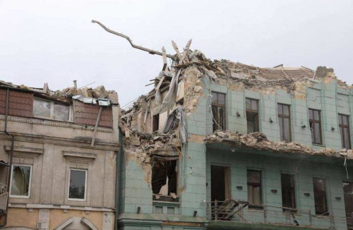 Исторический центр Одессы после обстрела5