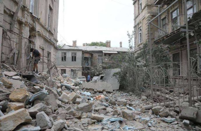 Исторический центр Одессы после обстрела6