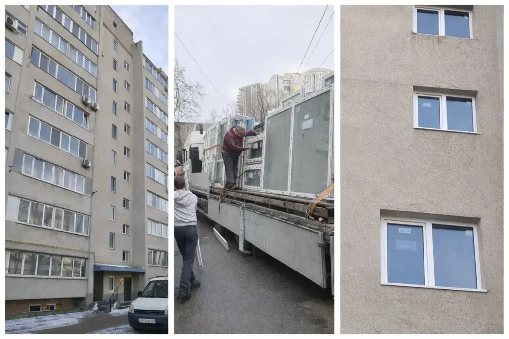 Монтаж вікон після прильоту у м. Одеса, вул. Паркова
