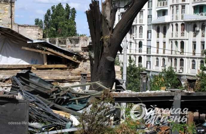 во дворе Дома ученых