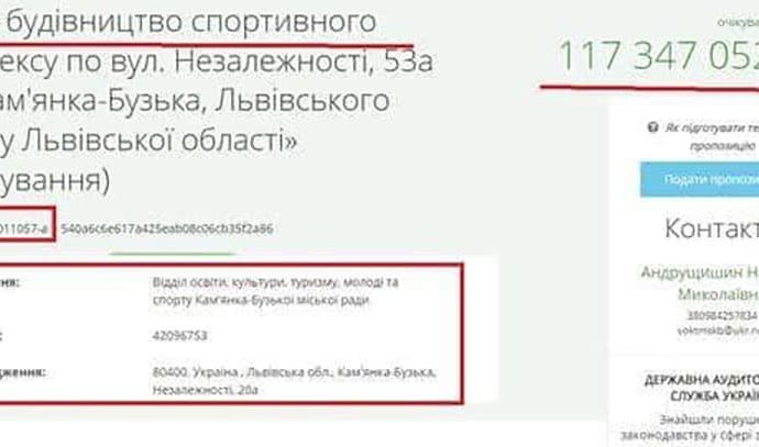 Тендер на будівництво стадіону