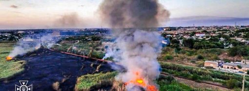 Одеські пожежники в екстремальних умовах гасили масштабну пожежу (відео)